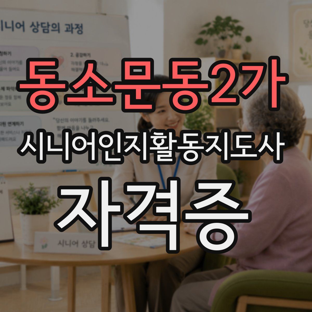 동소문동2가 시니어인지활동지도사 자격증