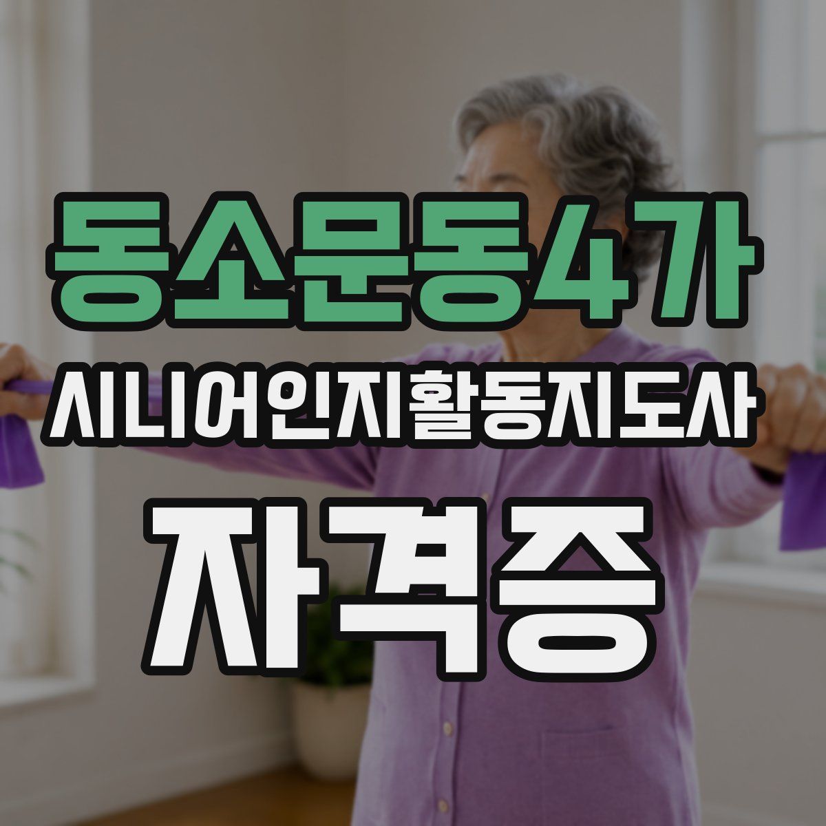 동소문동4가 시니어인지활동지도사 자격증