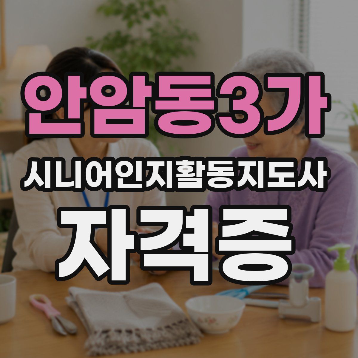 안암동3가 시니어인지활동지도사 자격증