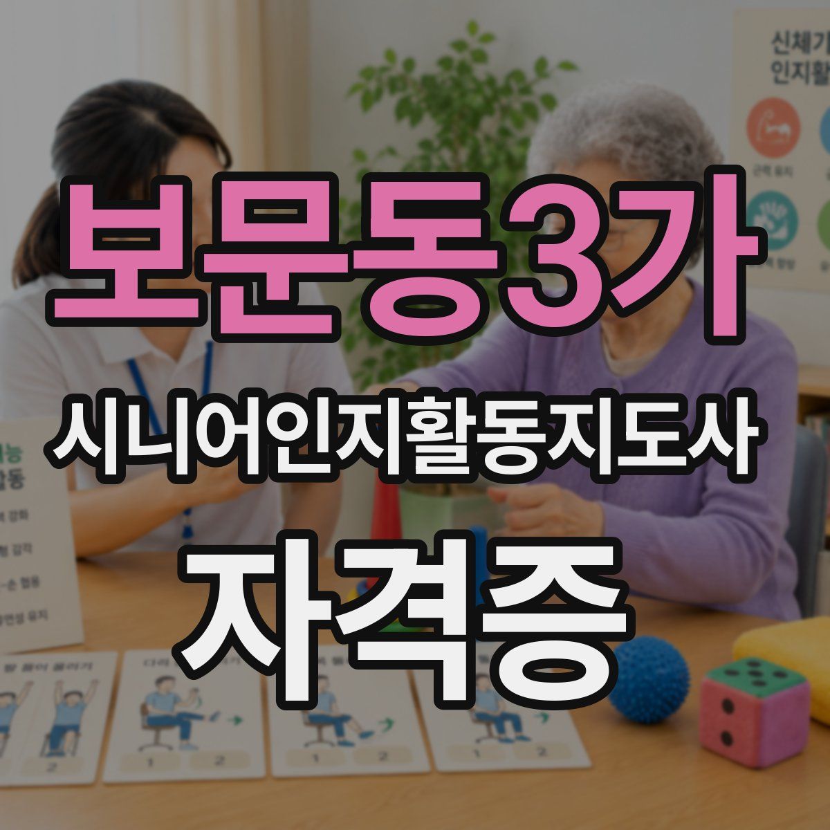 보문동3가 시니어인지활동지도사 자격증