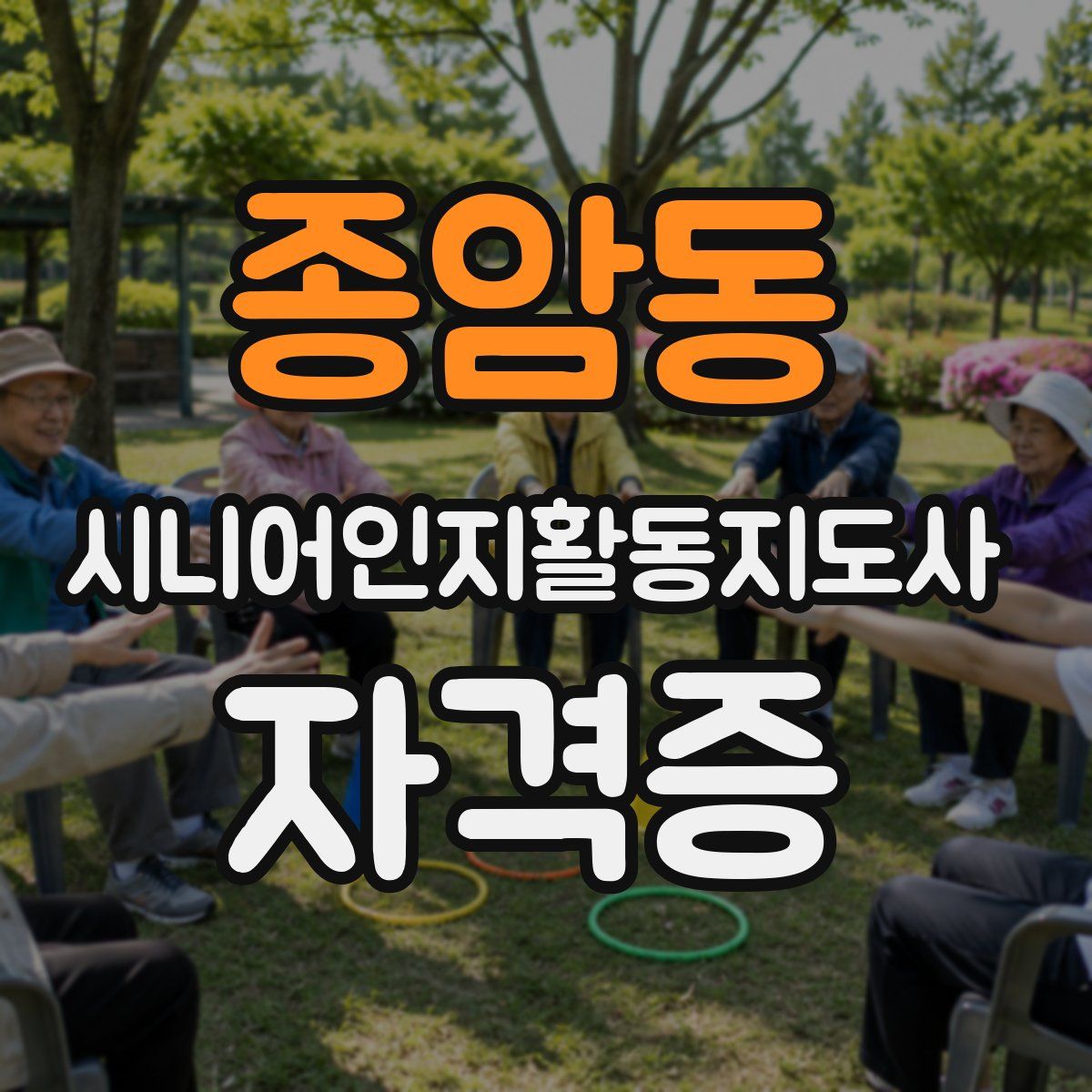 종암동 시니어인지활동지도사 자격증