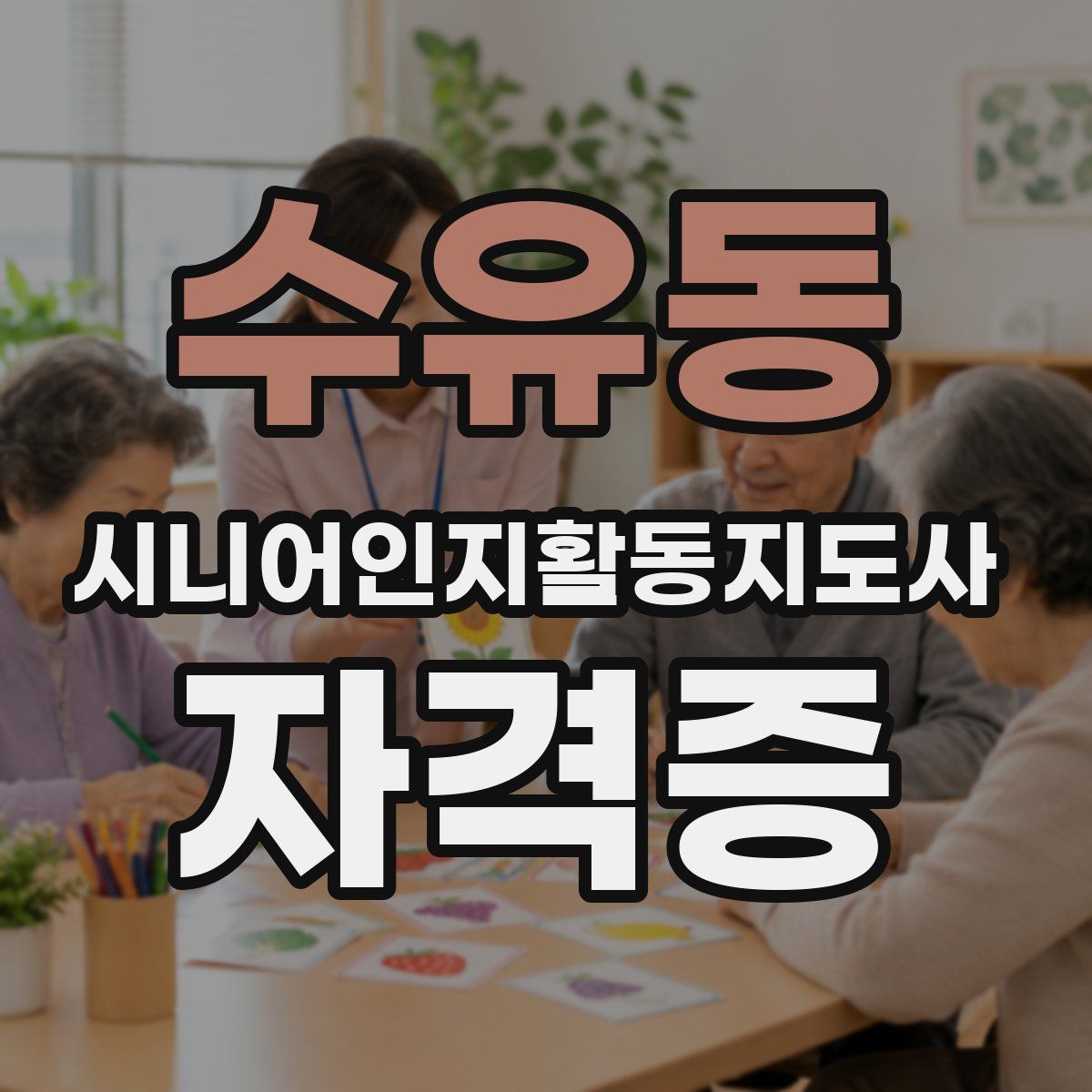 수유동 시니어인지활동지도사 자격증