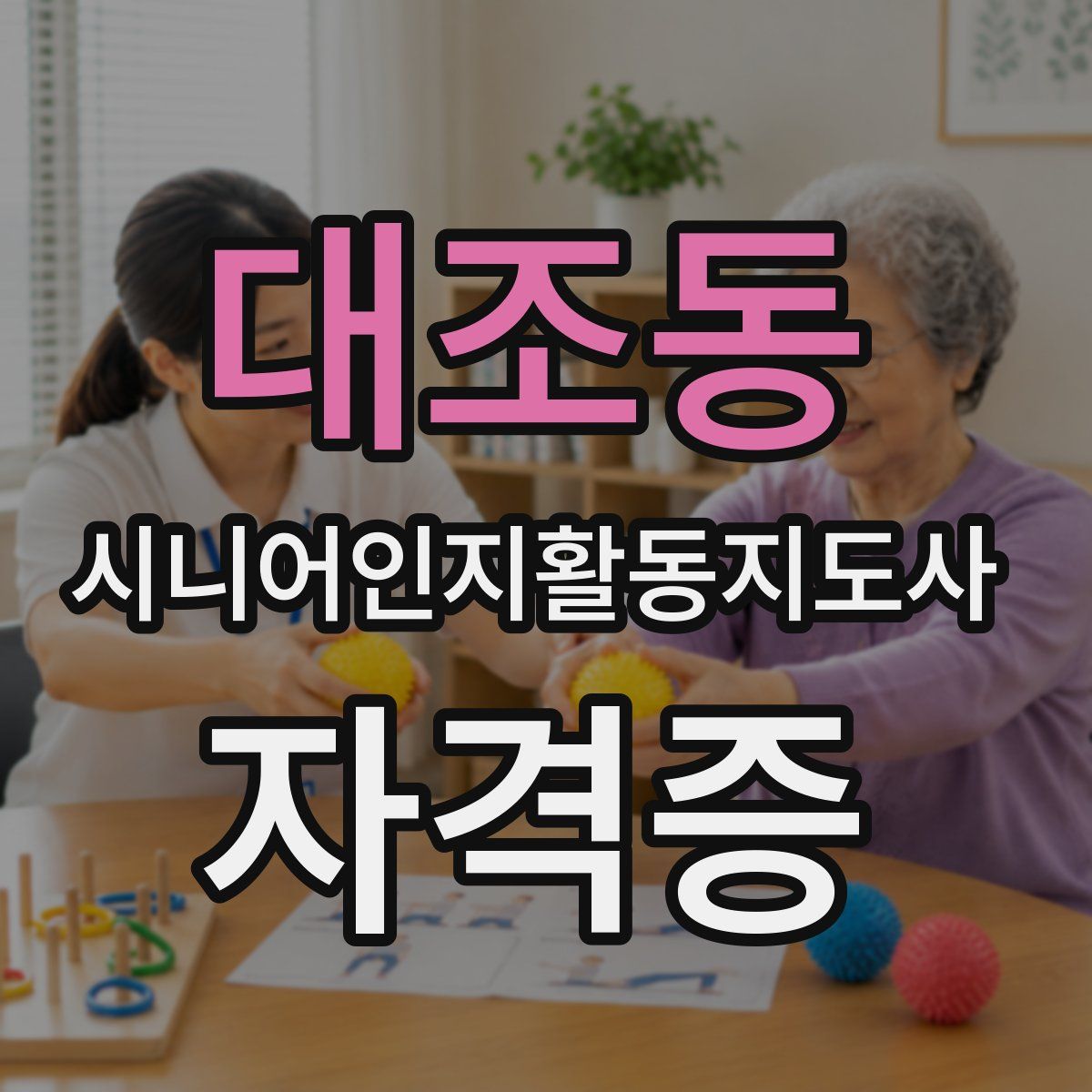대조동 시니어인지활동지도사 자격증