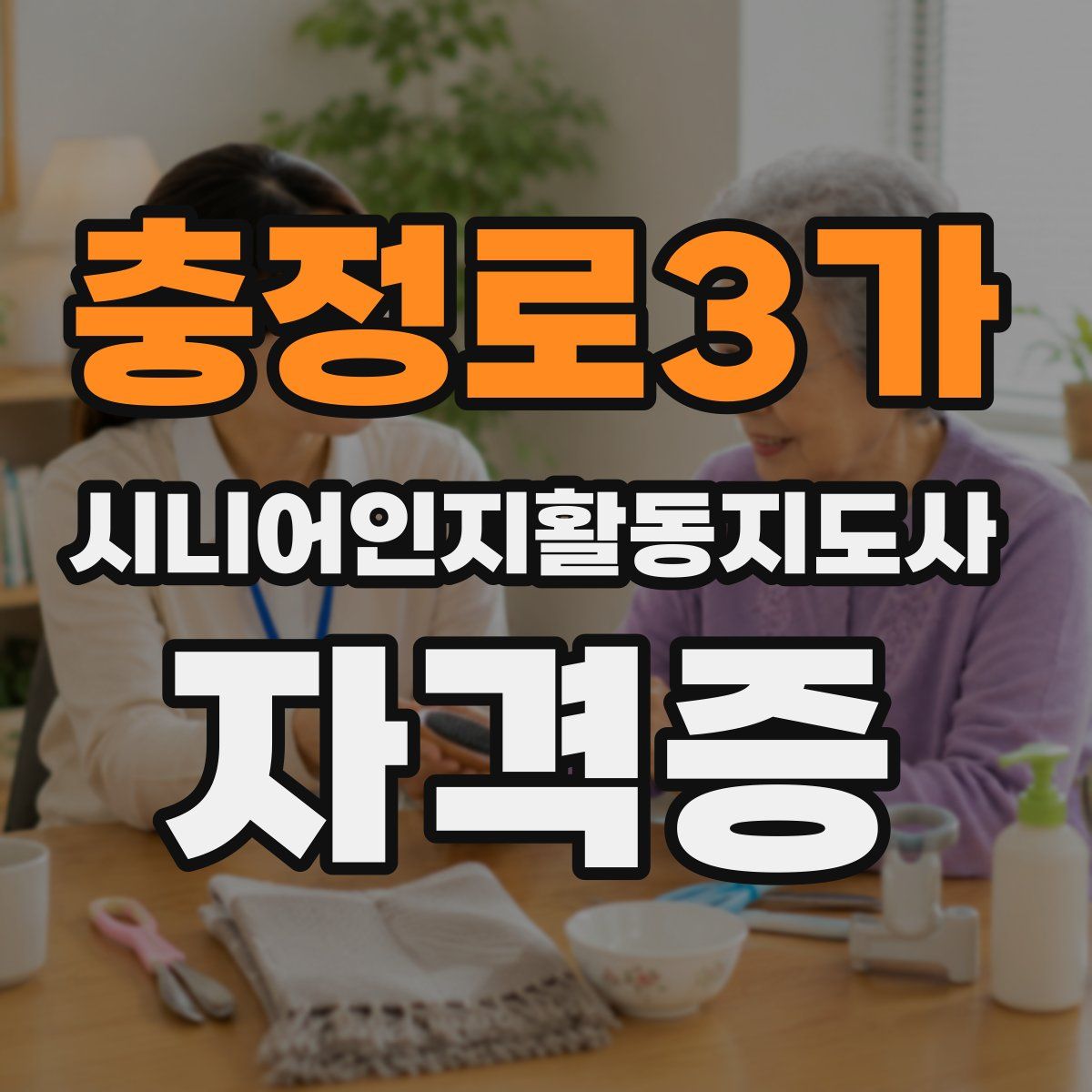 충정로3가 시니어인지활동지도사 자격증