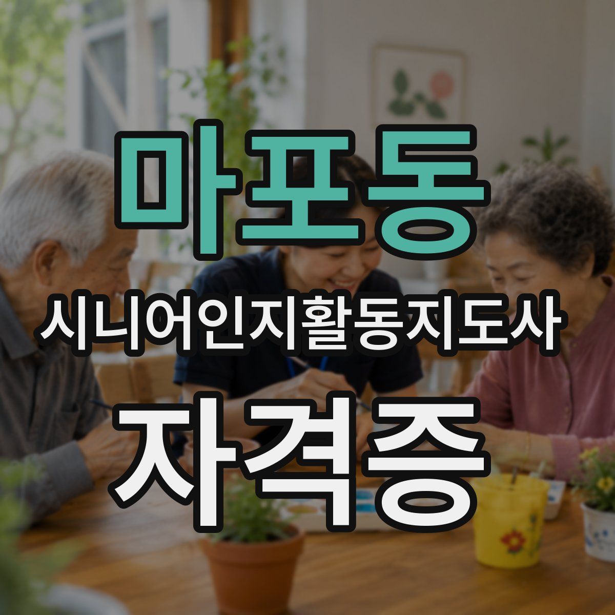 마포동 시니어인지활동지도사 자격증