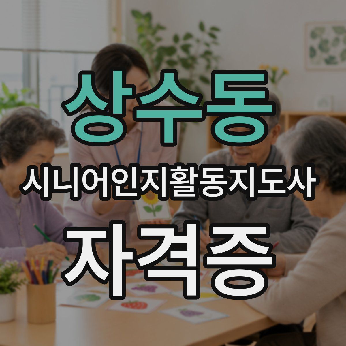 상수동 시니어인지활동지도사 자격증