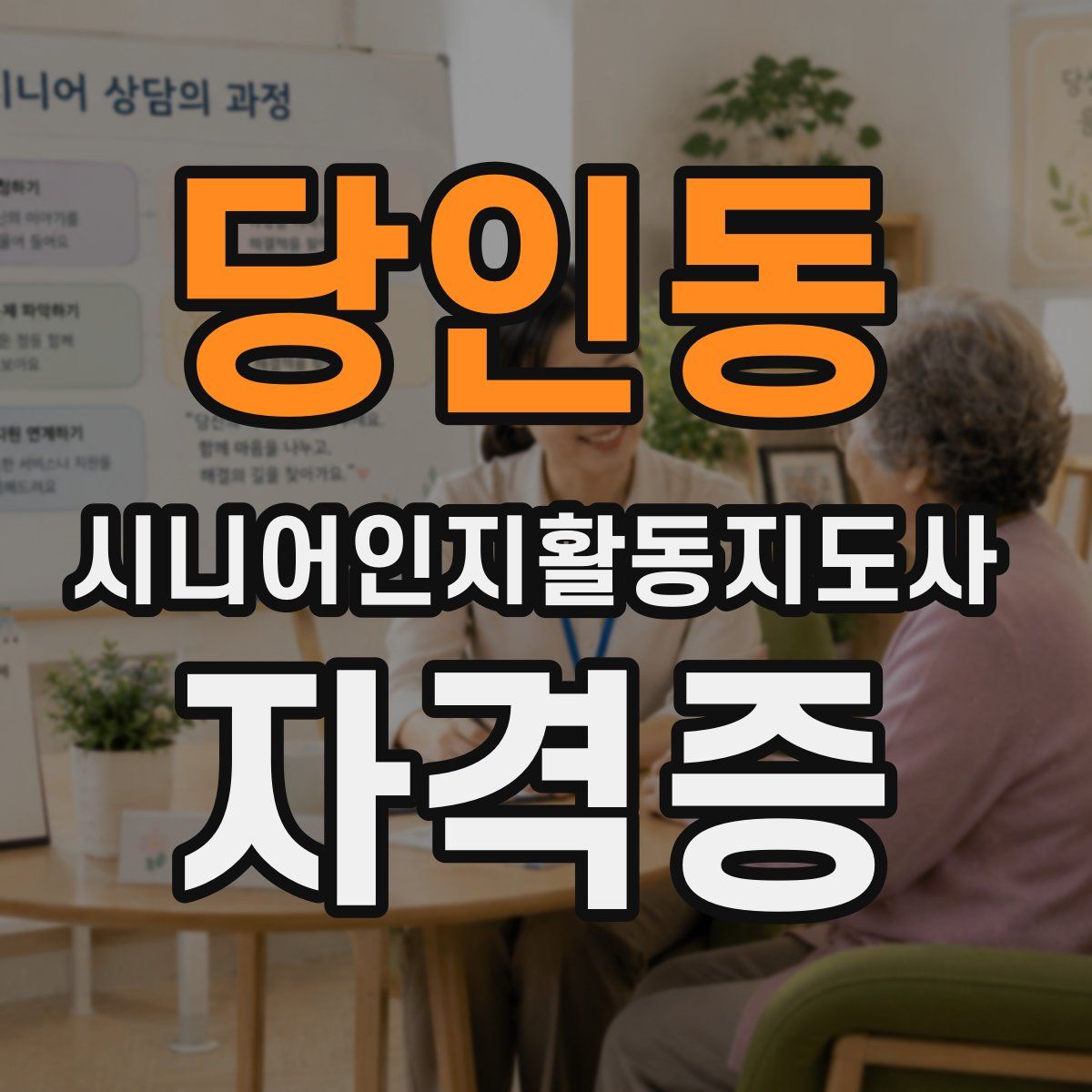 당인동 시니어인지활동지도사 자격증