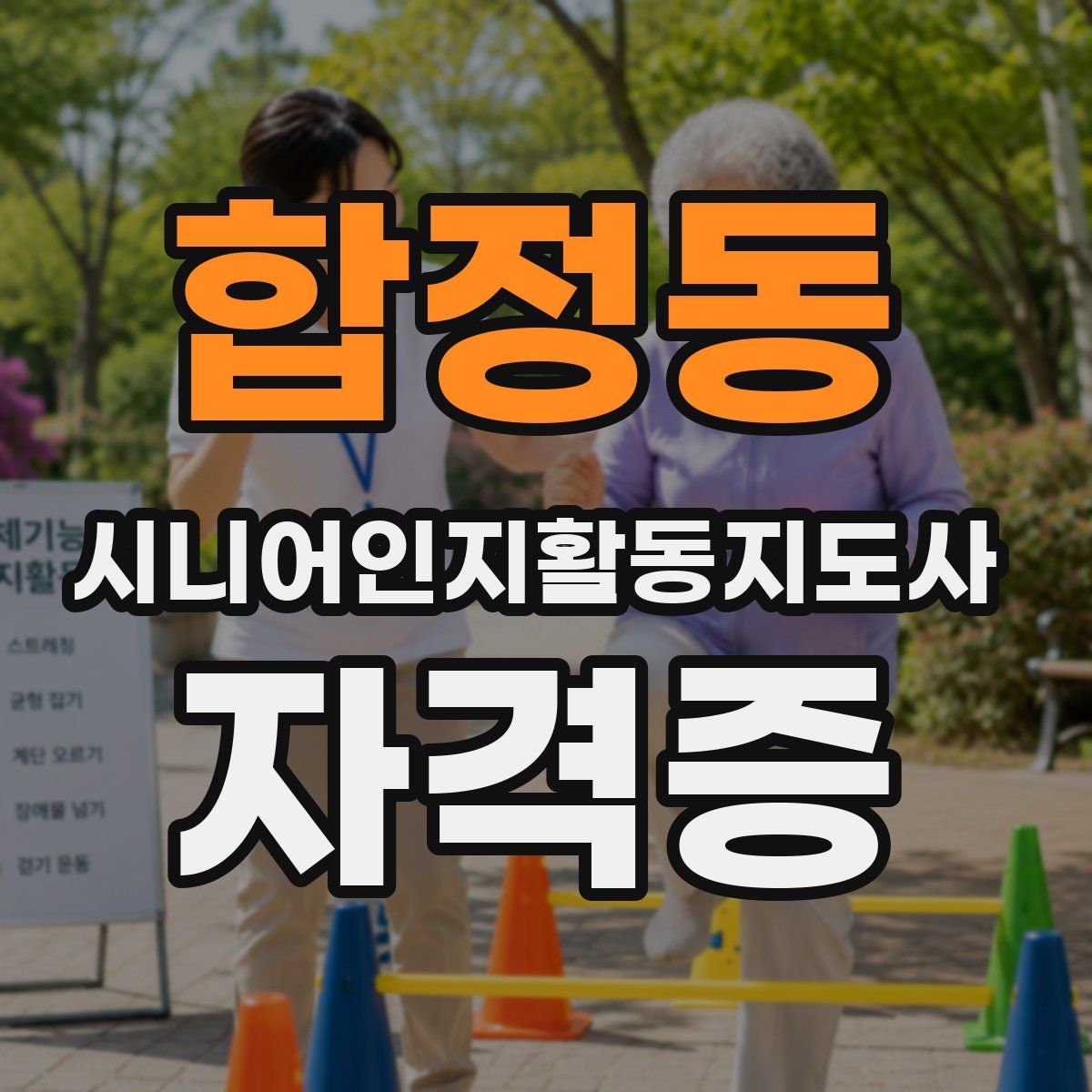 합정동 시니어인지활동지도사 자격증