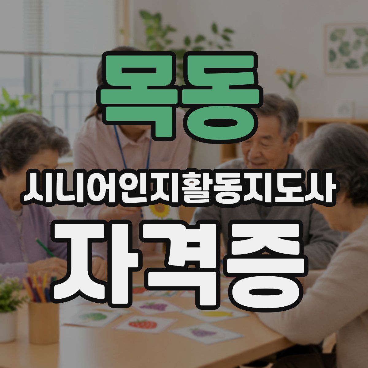 목동 시니어인지활동지도사 자격증