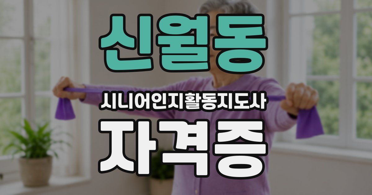 신월동 시니어인지활동지도사 자격증