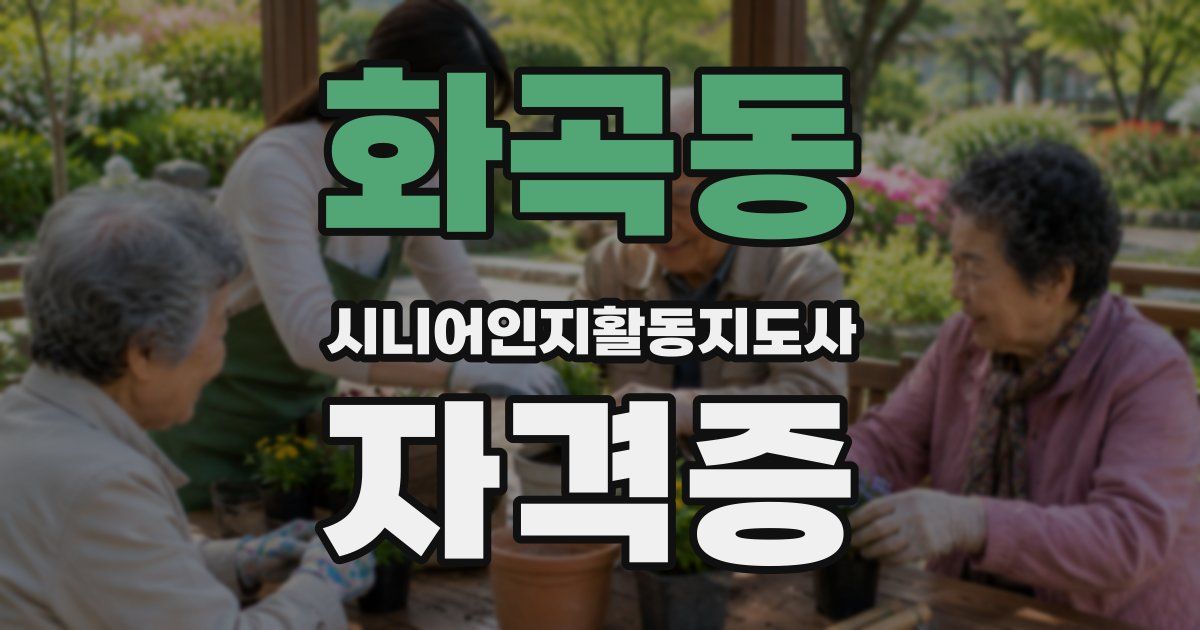 화곡동 시니어인지활동지도사 자격증
