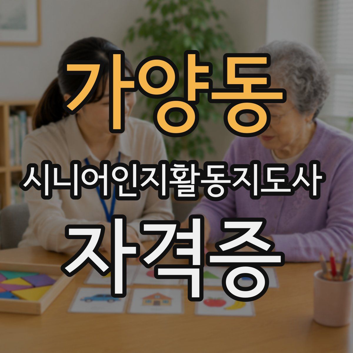 가양동 시니어인지활동지도사 자격증