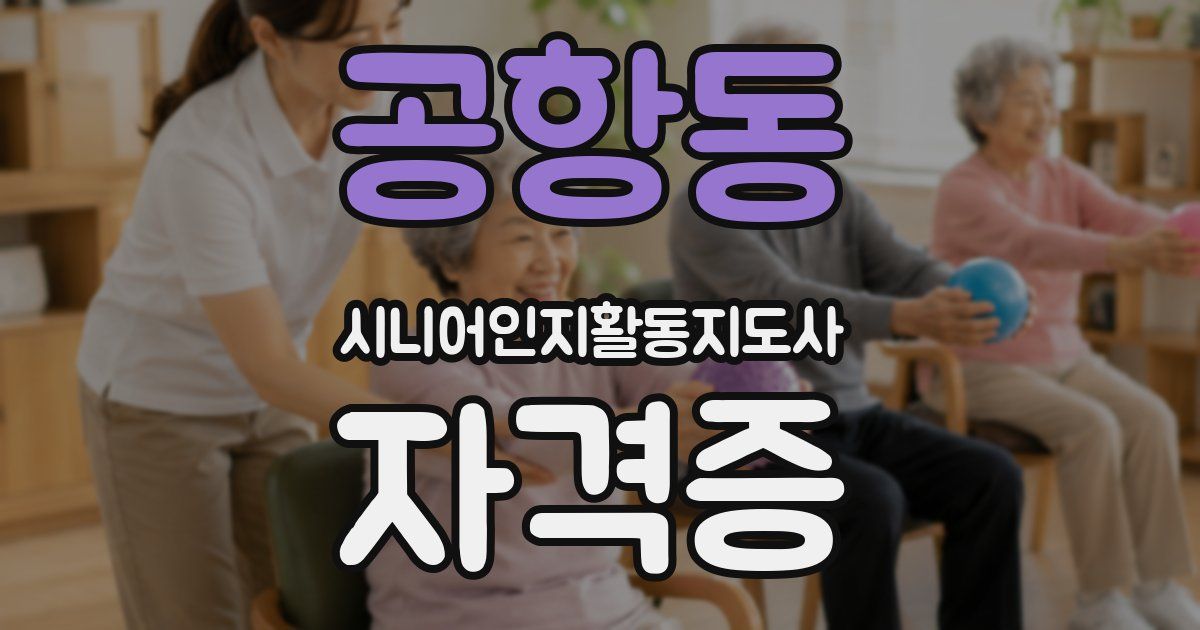 공항동 시니어인지활동지도사 자격증