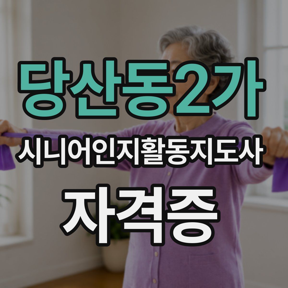 당산동2가 시니어인지활동지도사 자격증