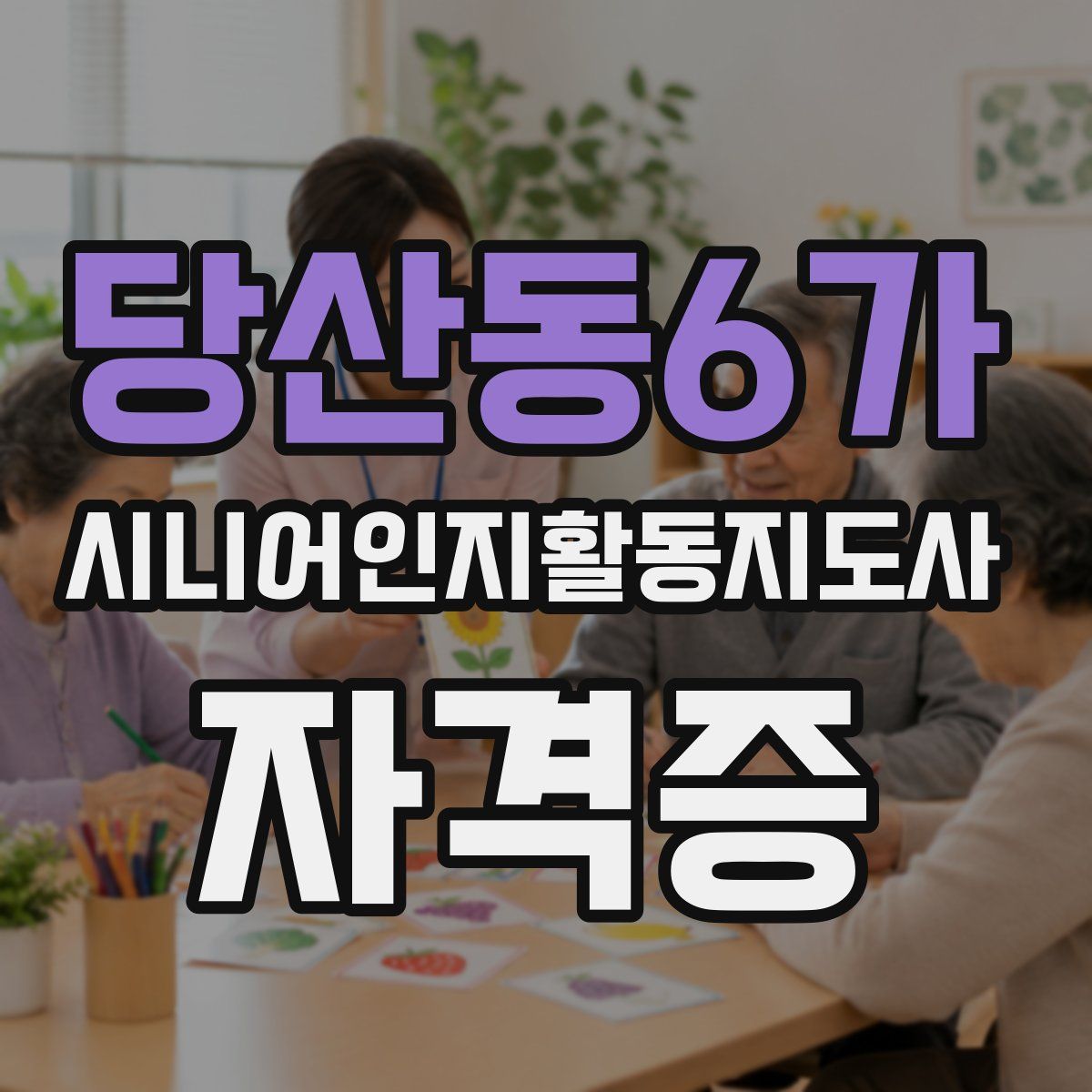 당산동6가 시니어인지활동지도사 자격증