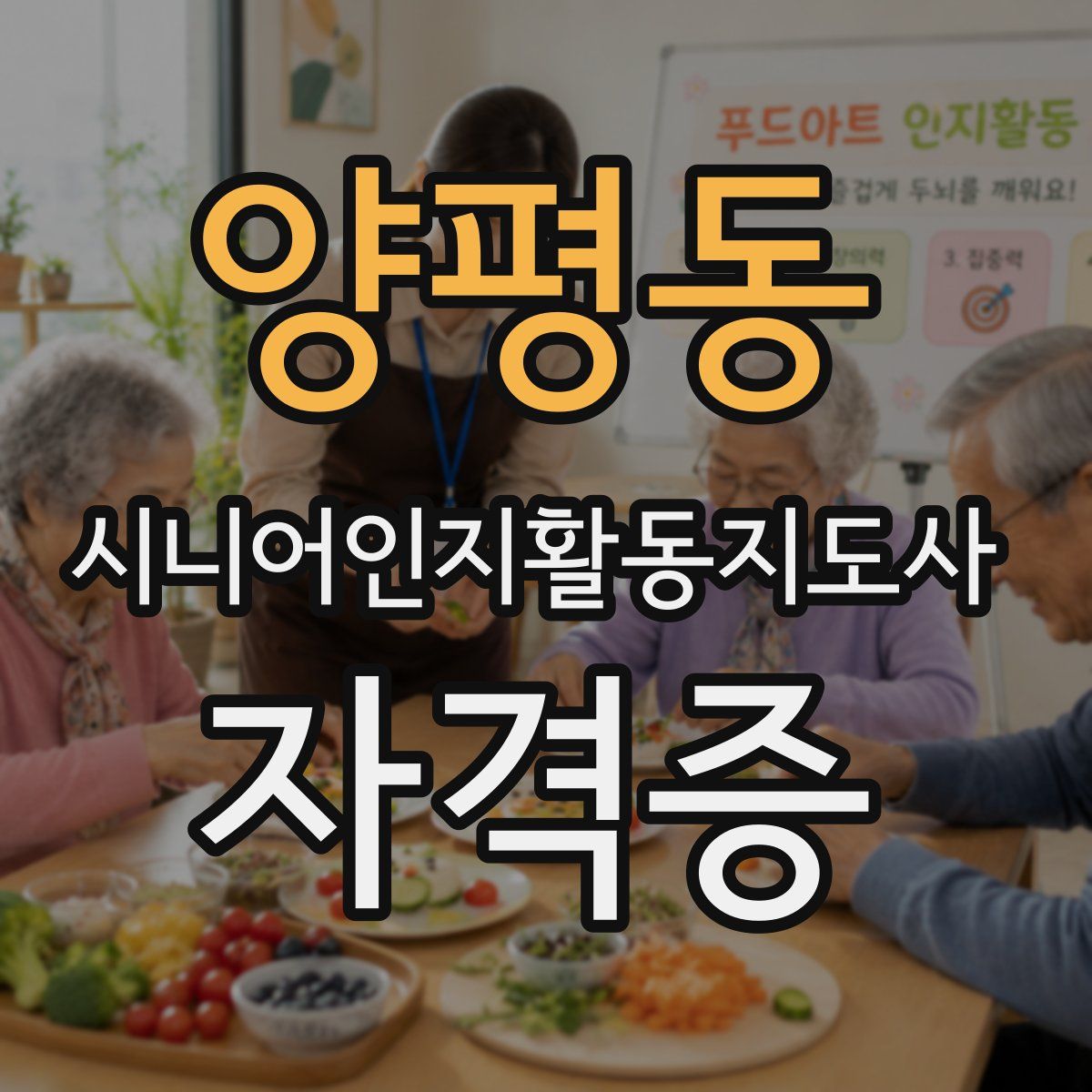 양평동 시니어인지활동지도사 자격증