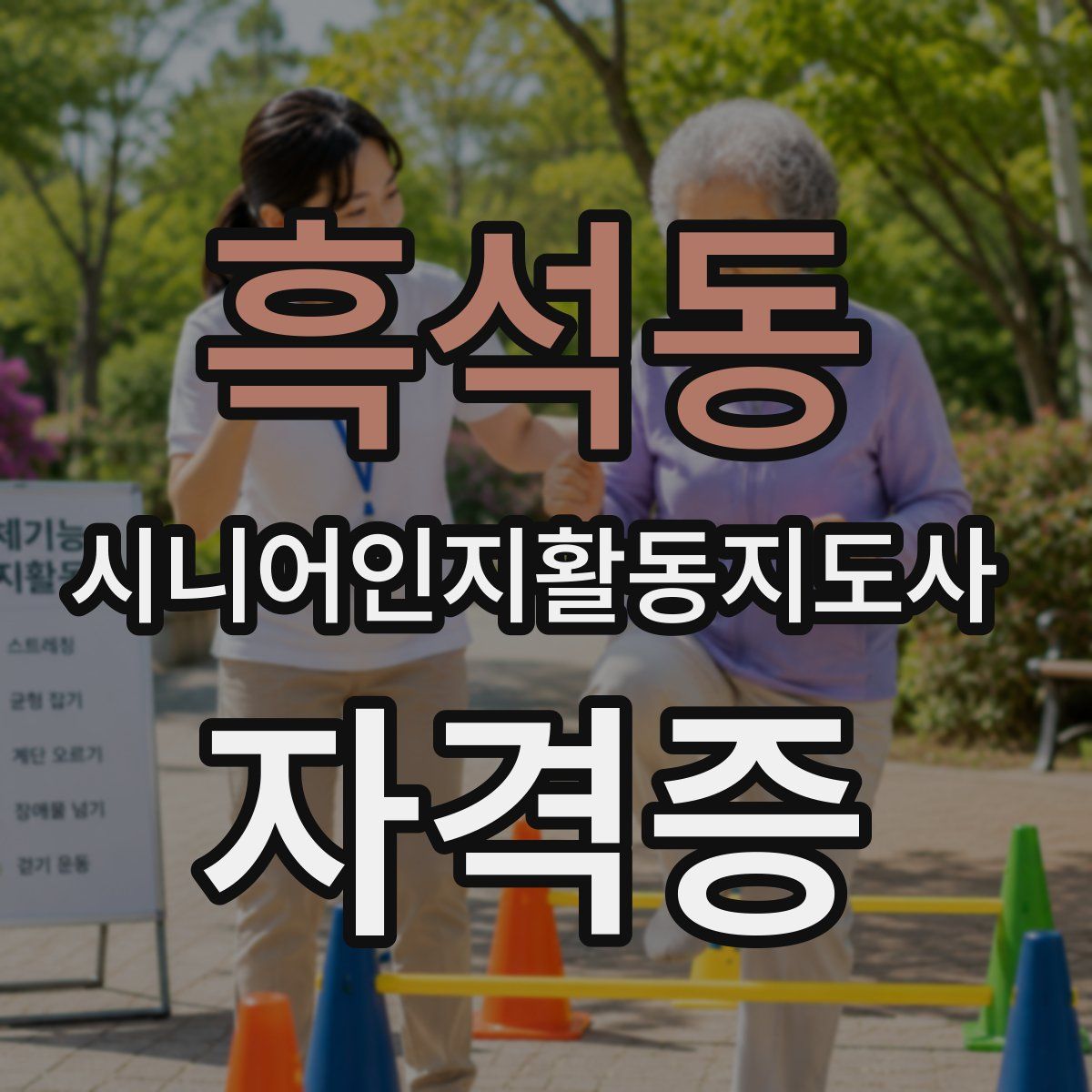 흑석동 시니어인지활동지도사 자격증