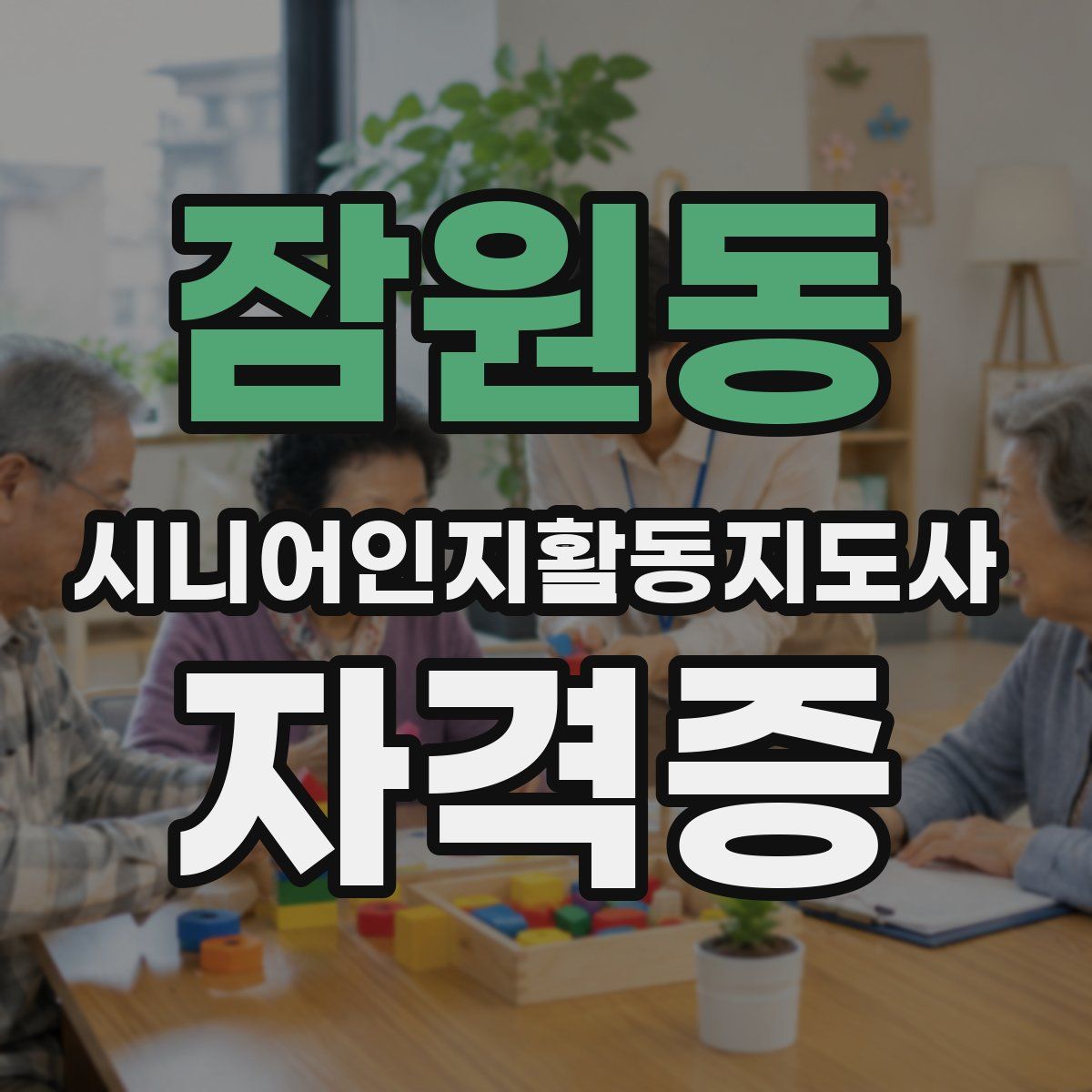 잠원동 시니어인지활동지도사 자격증