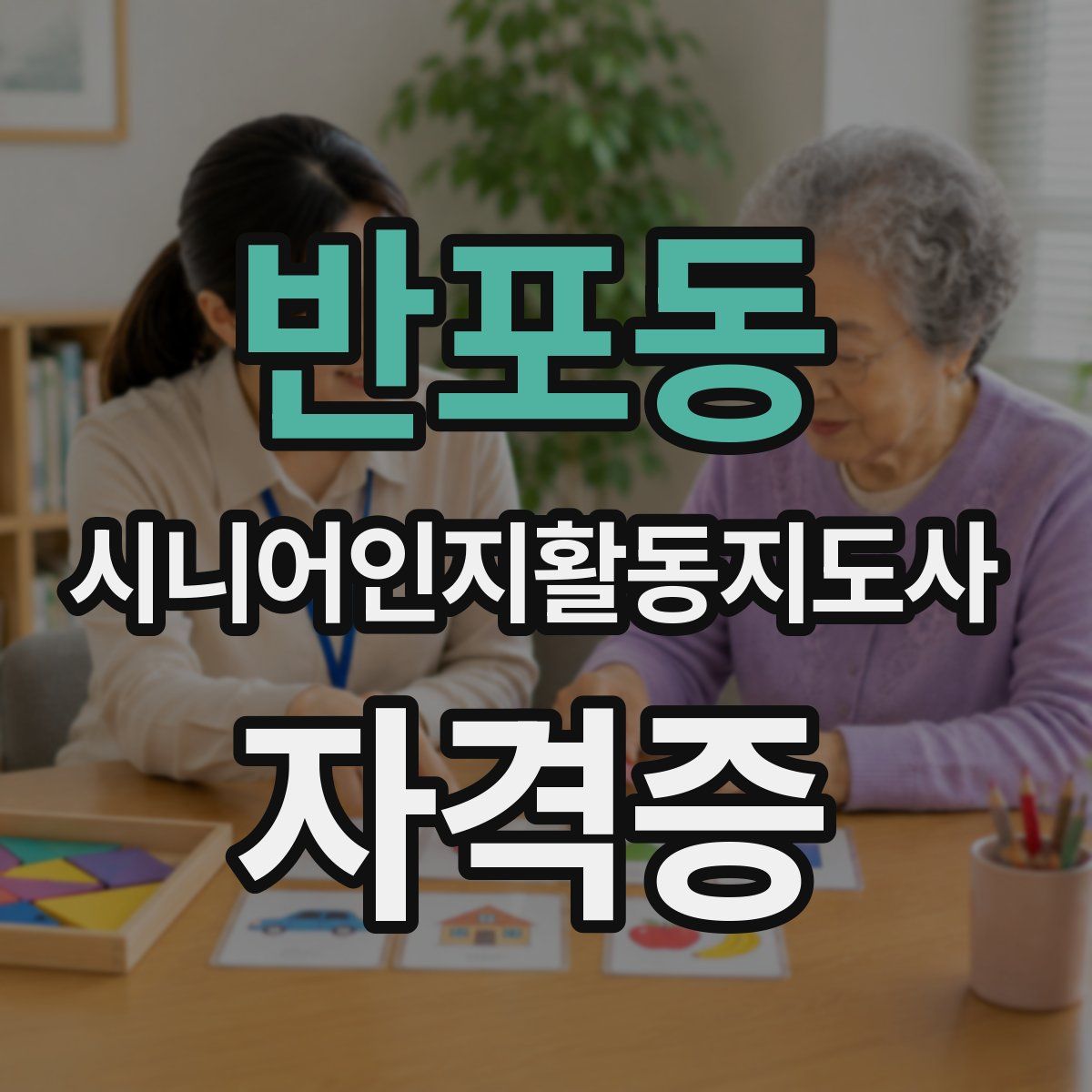 반포동 시니어인지활동지도사 자격증