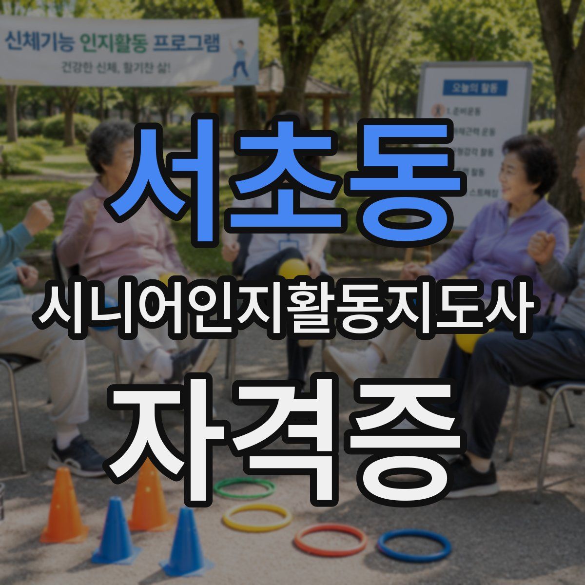 서초동 시니어인지활동지도사 자격증