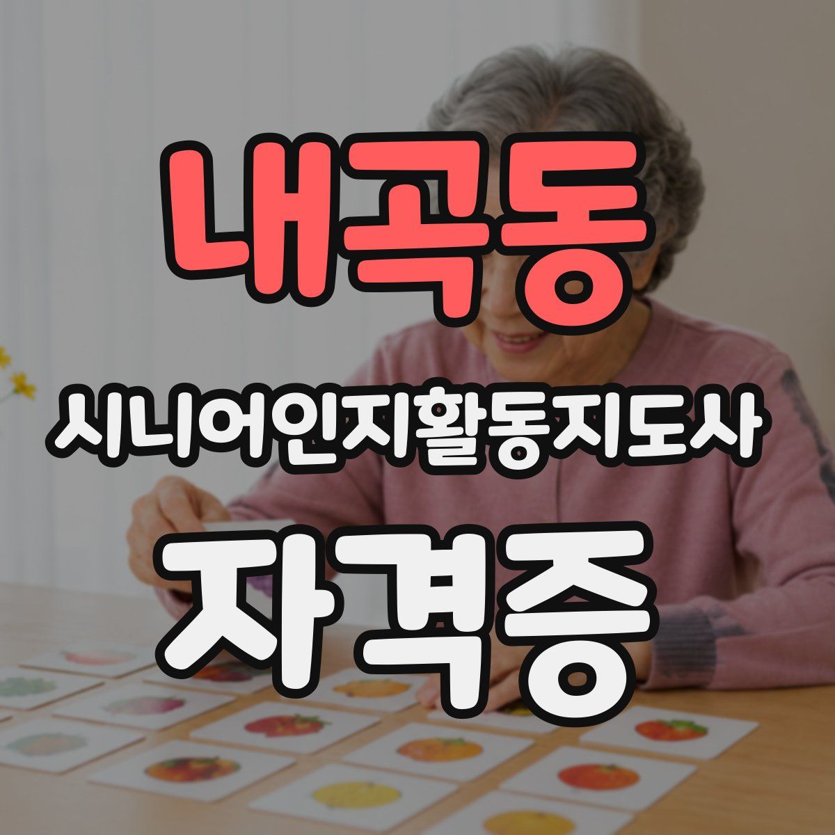 내곡동 시니어인지활동지도사 자격증