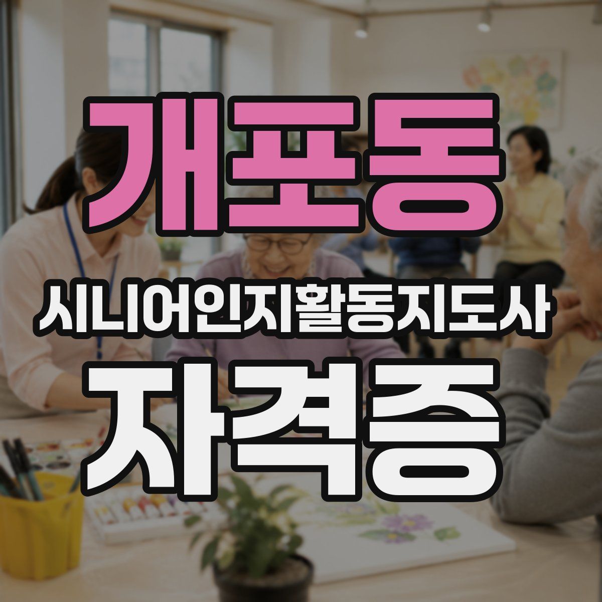 개포동 시니어인지활동지도사 자격증