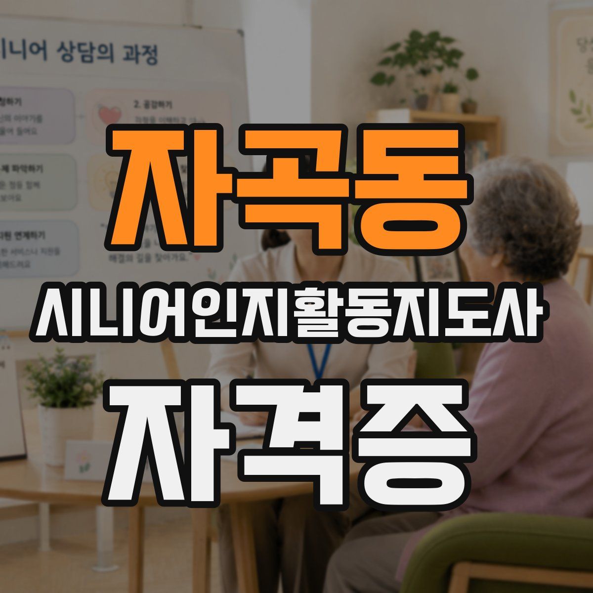 자곡동 시니어인지활동지도사 자격증