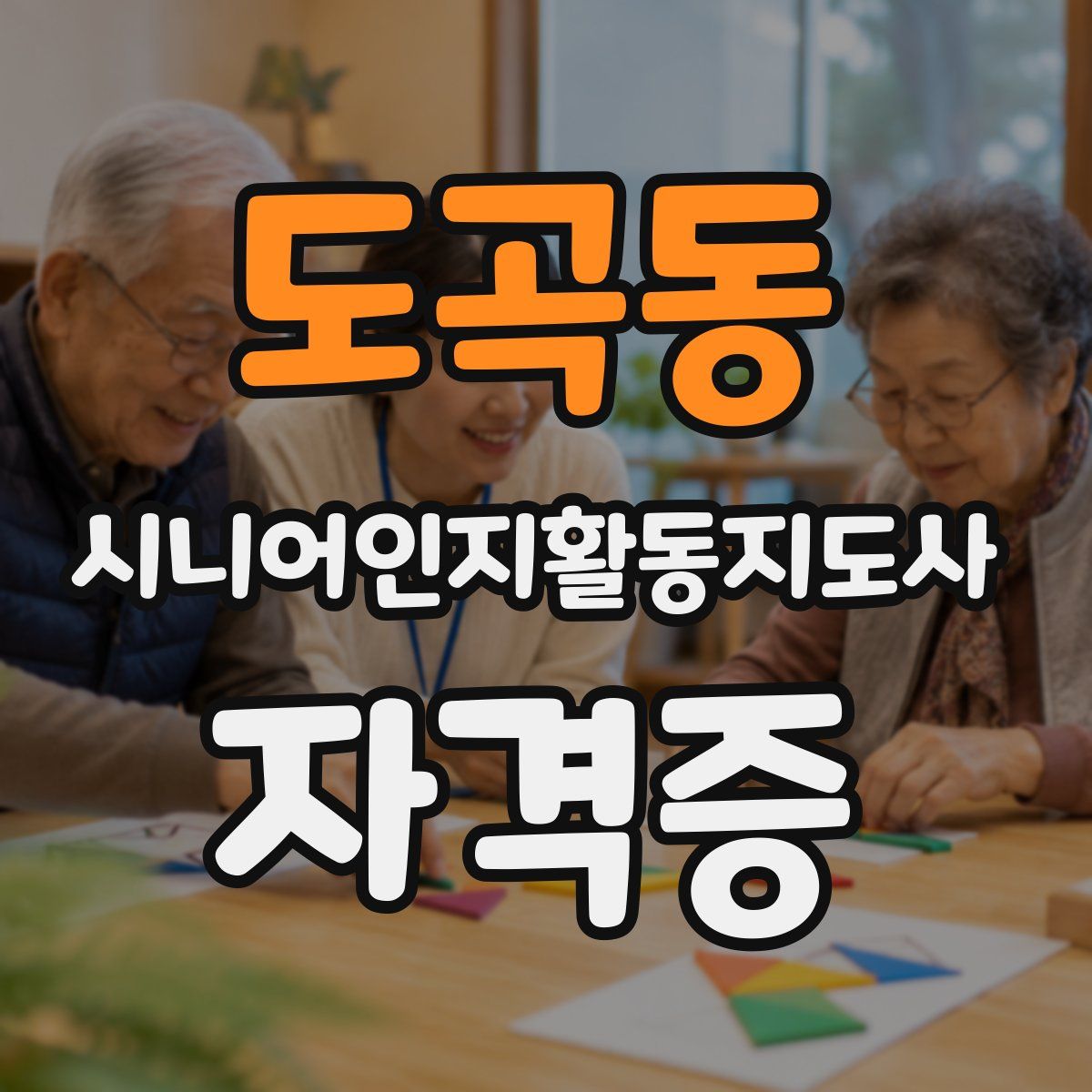 도곡동 시니어인지활동지도사 자격증