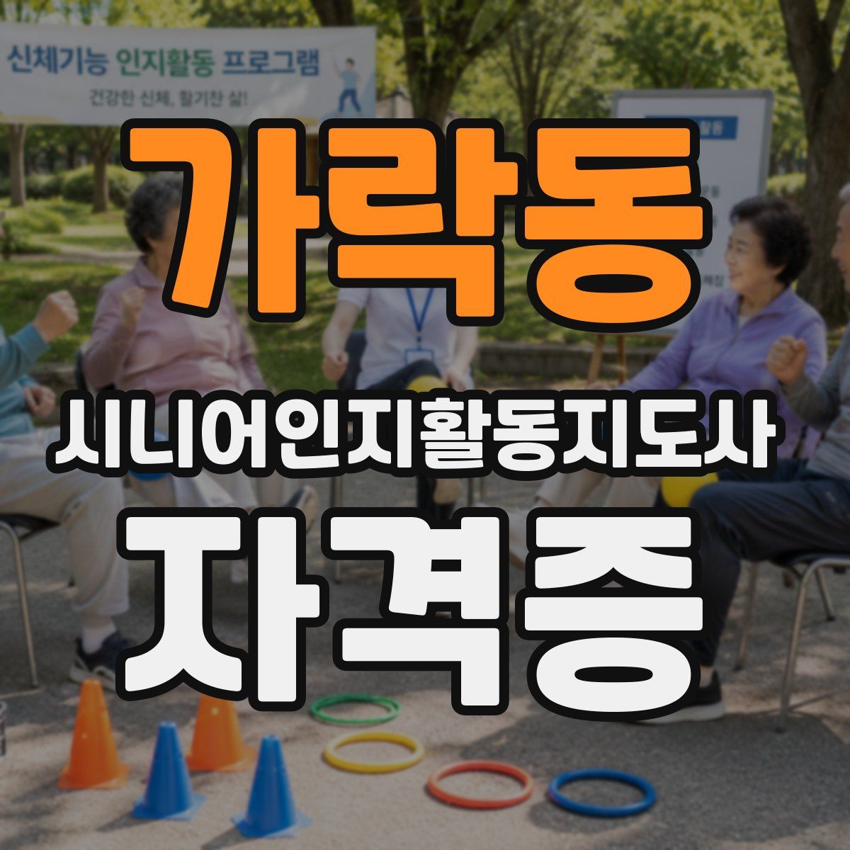 가락동 시니어인지활동지도사 자격증