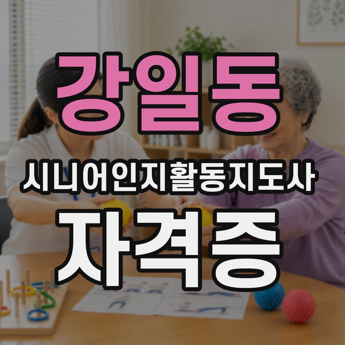 강일동 시니어인지활동지도사 자격증