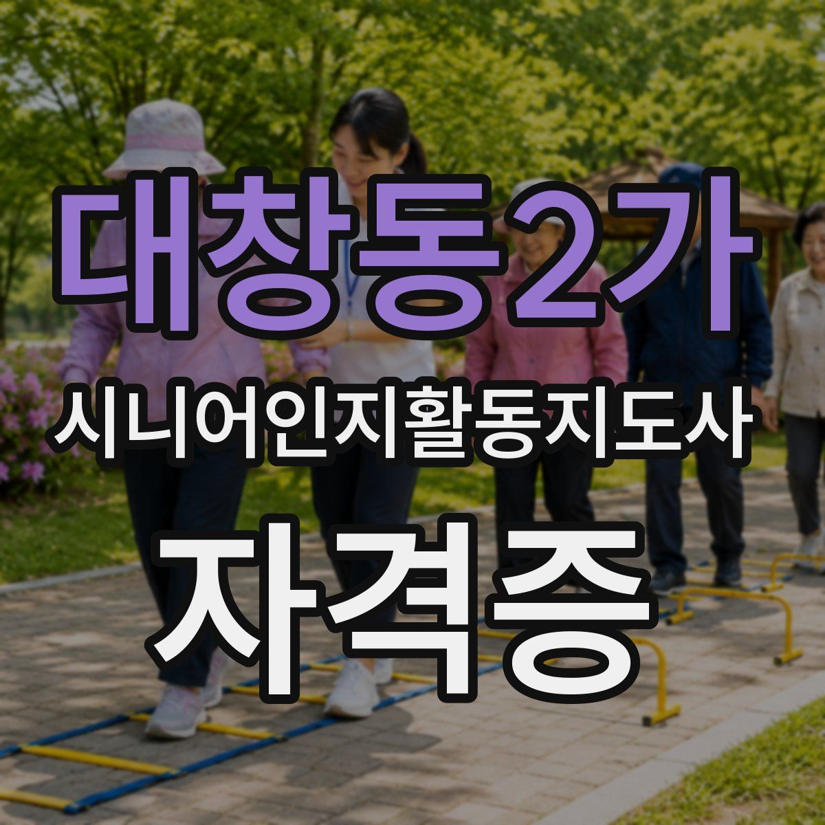 대창동2가 시니어인지활동지도사 자격증