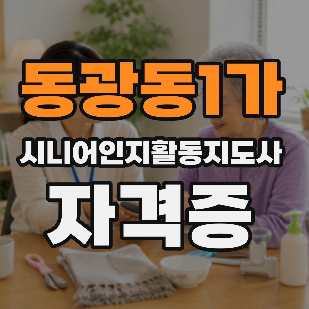 동광동1가 시니어인지활동지도사 자격증