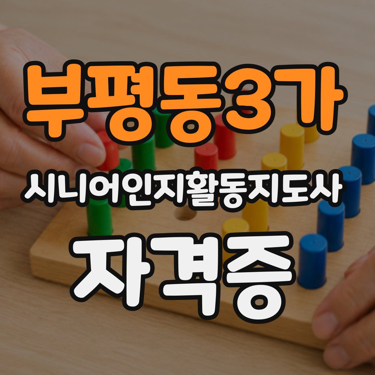 부평동3가 시니어인지활동지도사 자격증