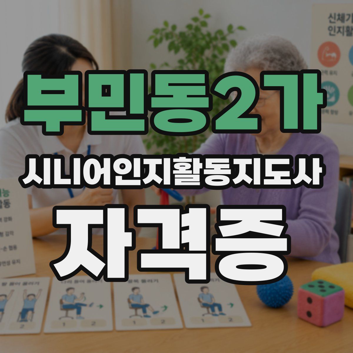 부민동2가 시니어인지활동지도사 자격증