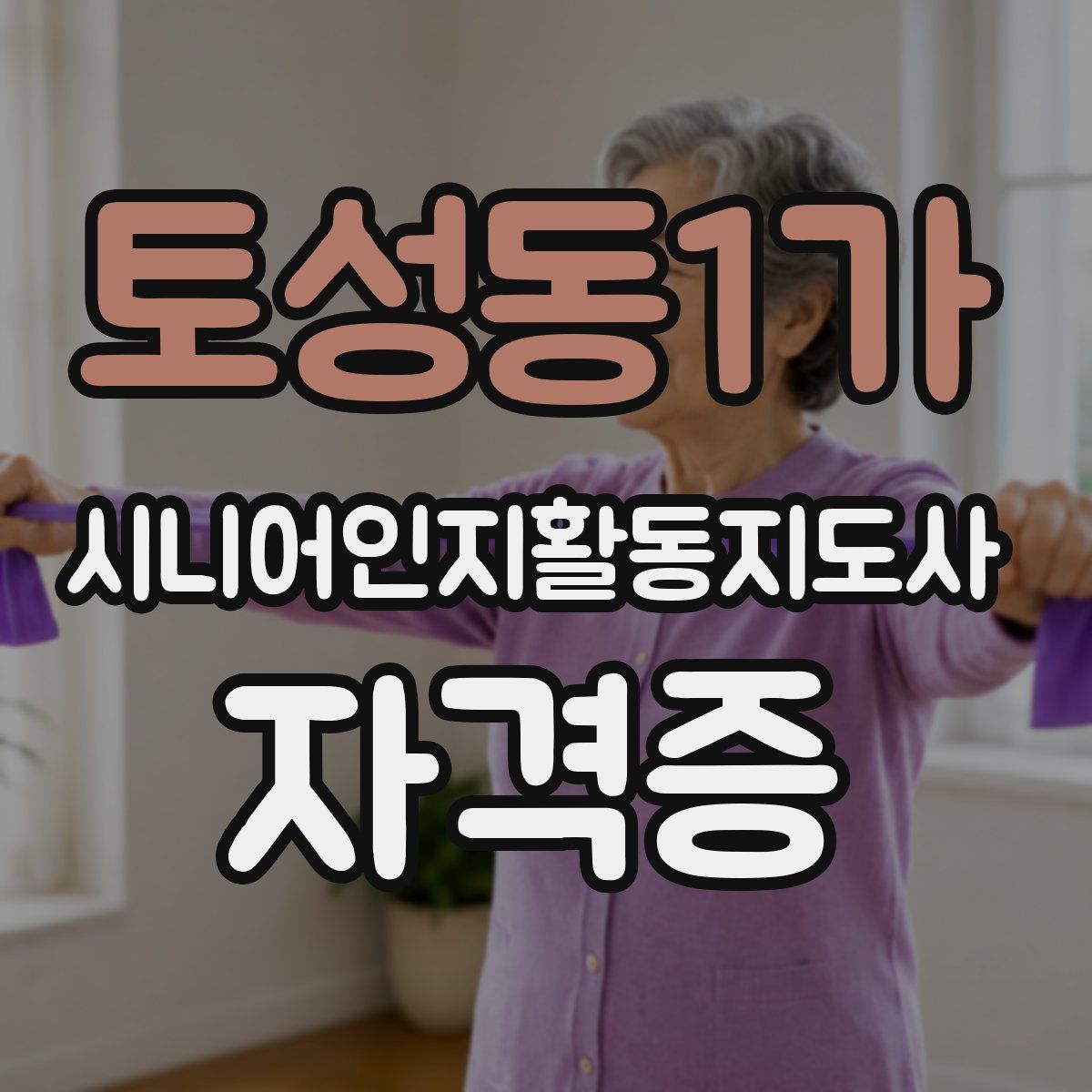 토성동1가 시니어인지활동지도사 자격증