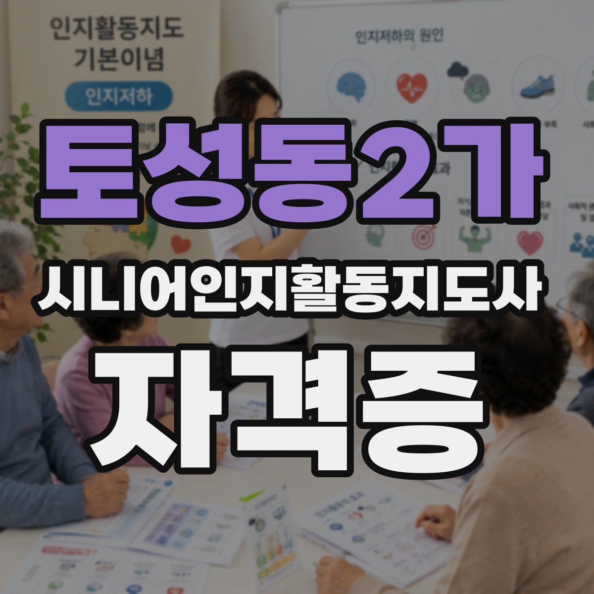 토성동2가 시니어인지활동지도사 자격증
