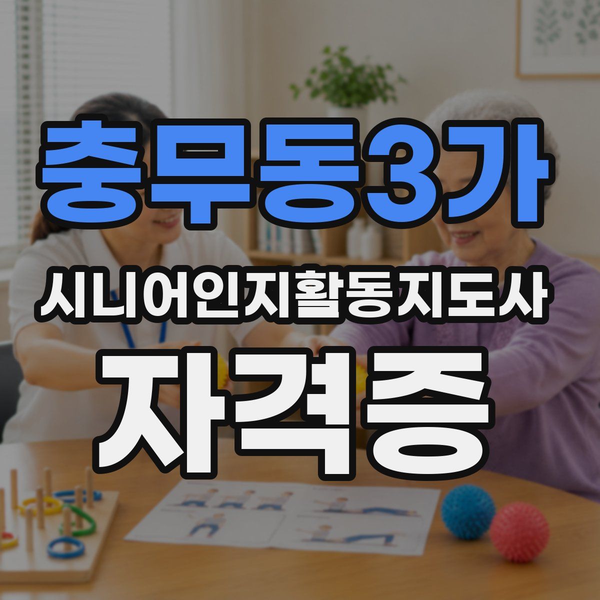 충무동3가 시니어인지활동지도사 자격증
