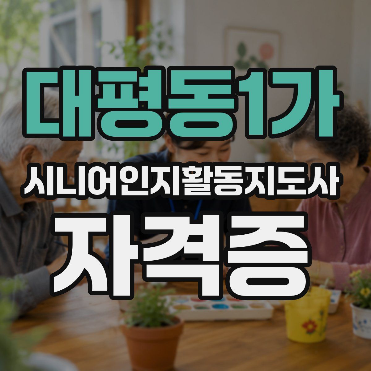 대평동1가 시니어인지활동지도사 자격증