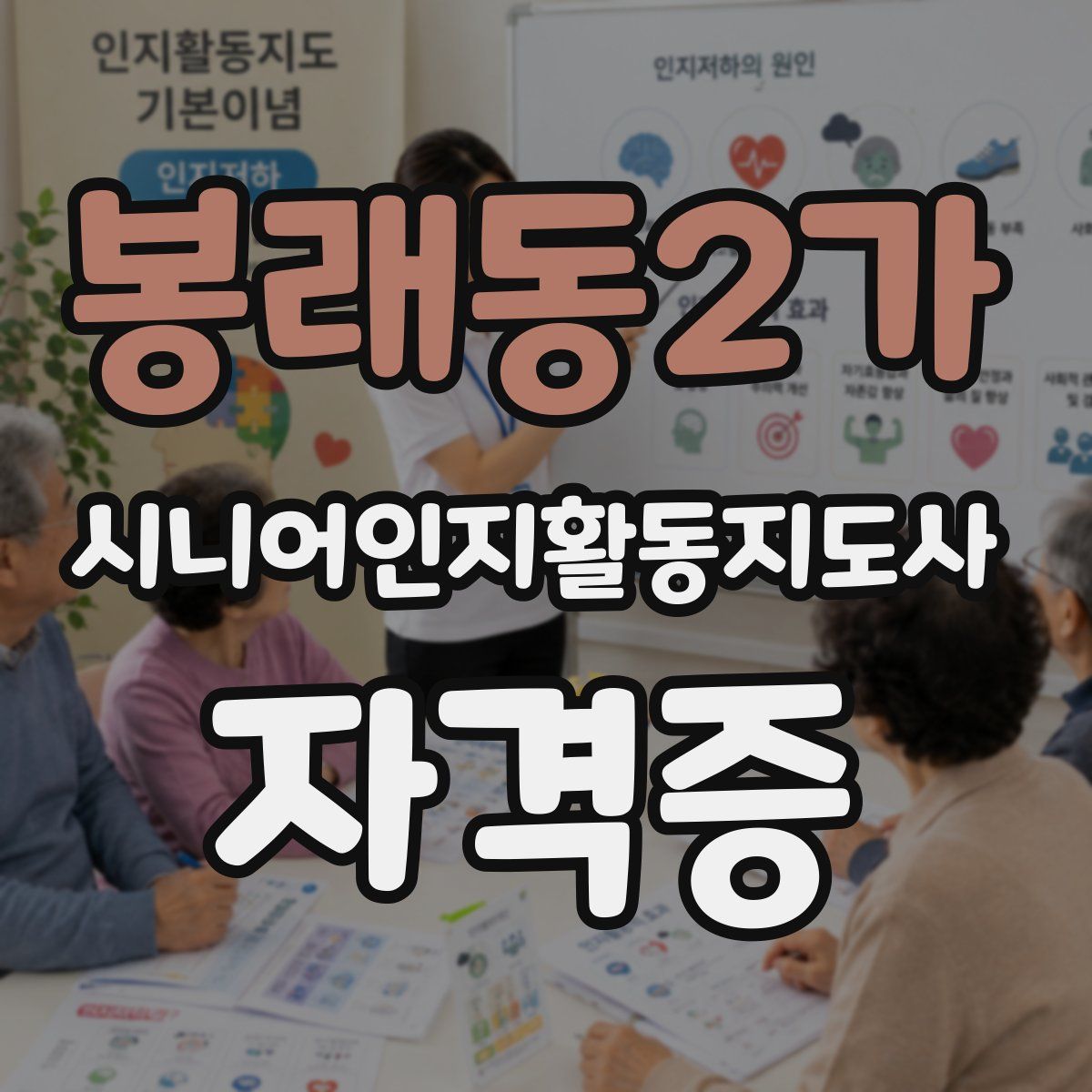 봉래동2가 시니어인지활동지도사 자격증