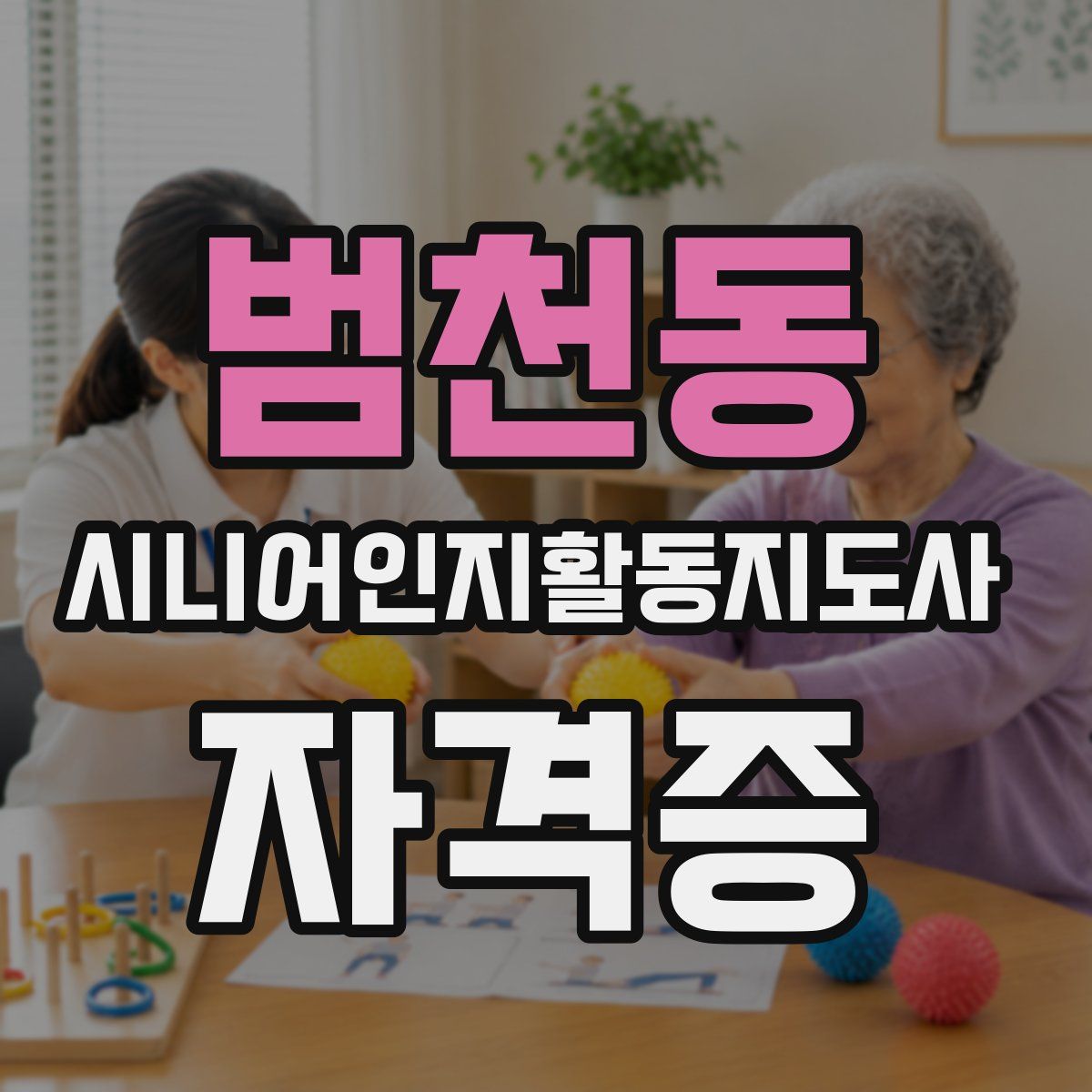 범천동 시니어인지활동지도사 자격증