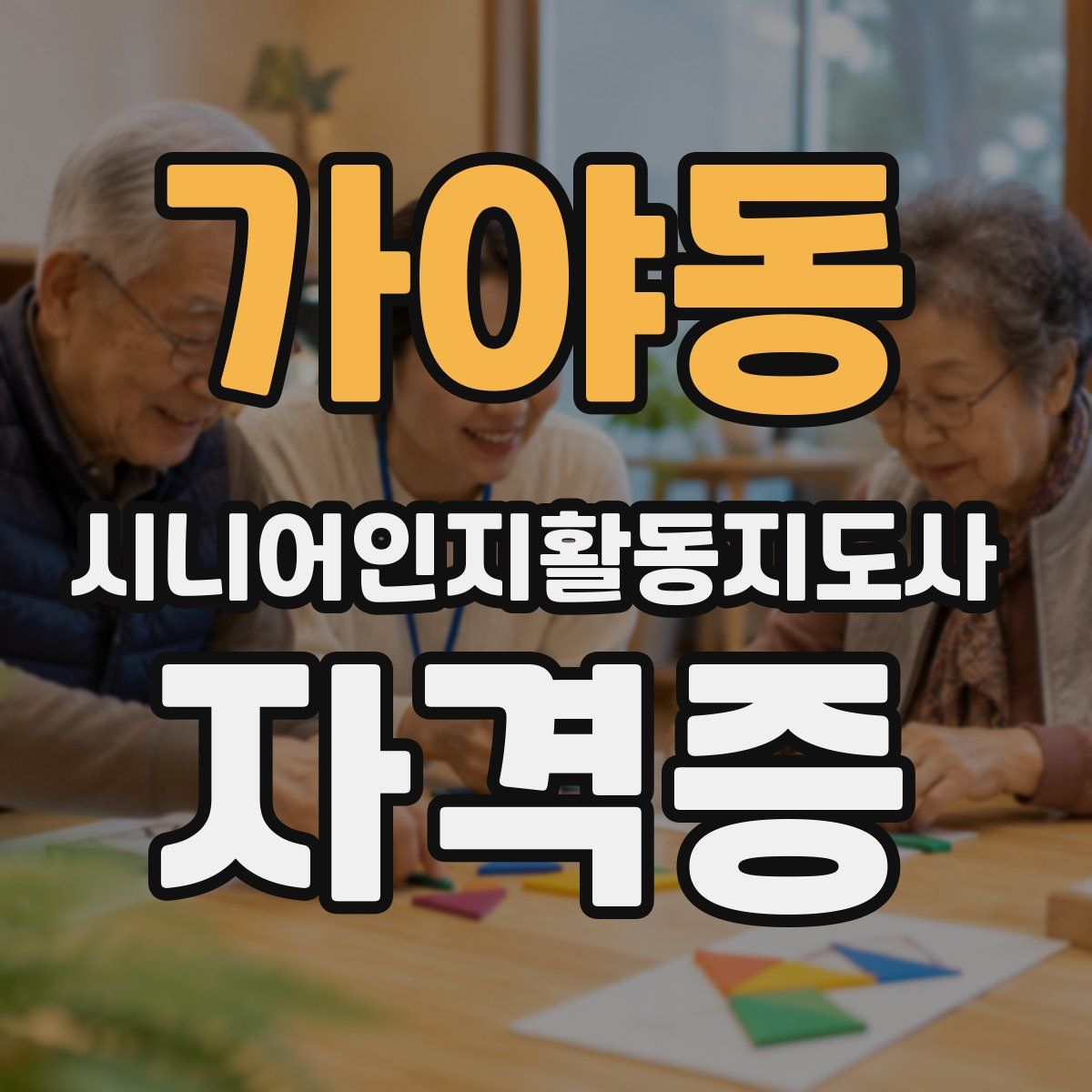 가야동 시니어인지활동지도사 자격증
