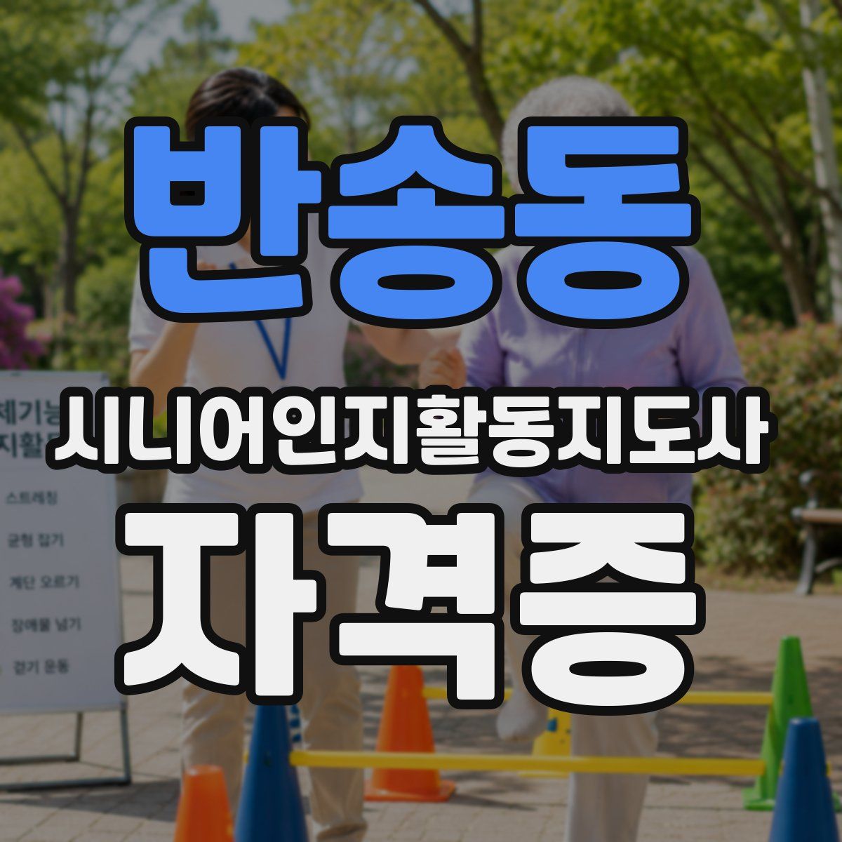 반송동 시니어인지활동지도사 자격증