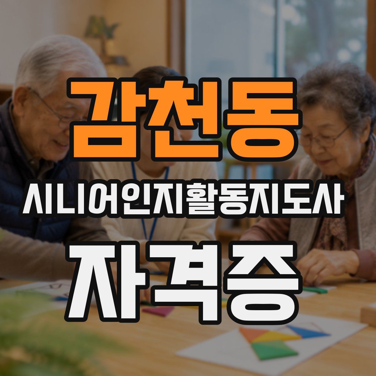 감천동 시니어인지활동지도사 자격증