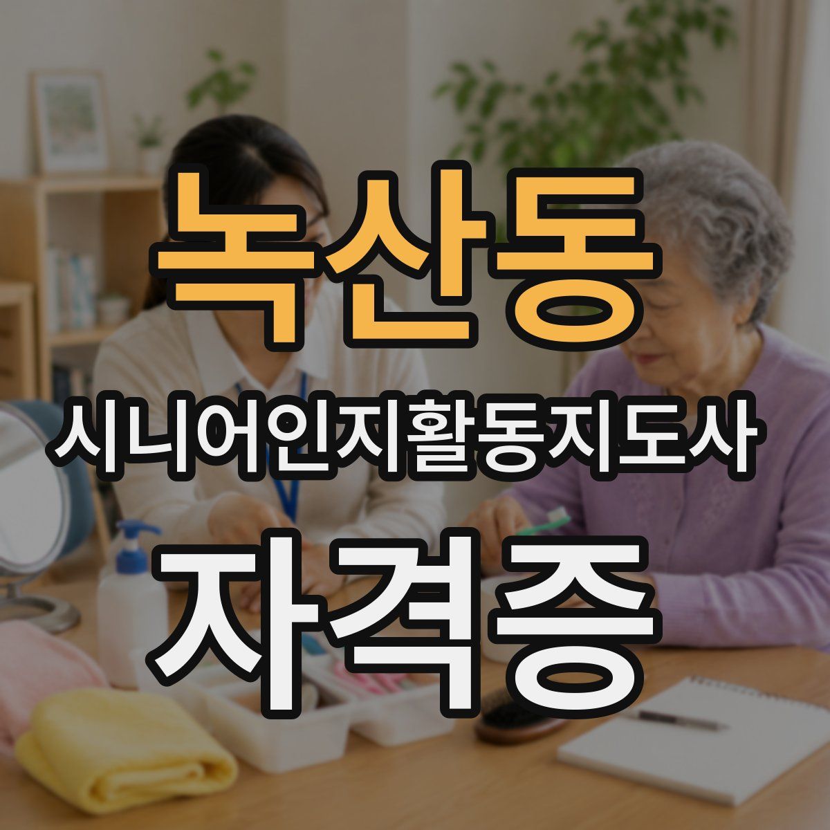녹산동 시니어인지활동지도사 자격증