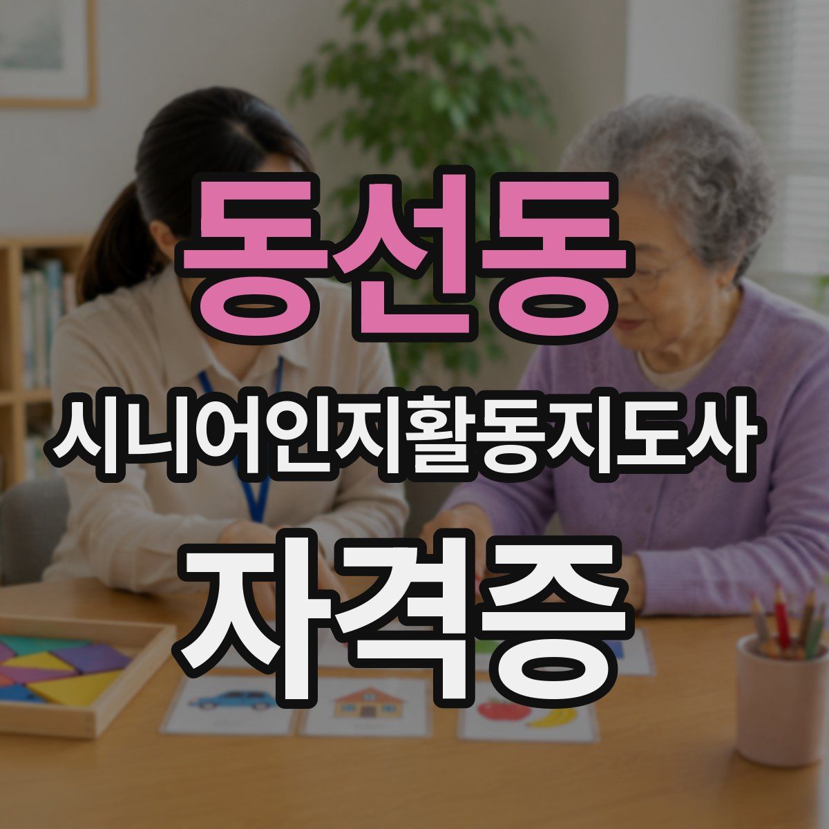 동선동 시니어인지활동지도사 자격증