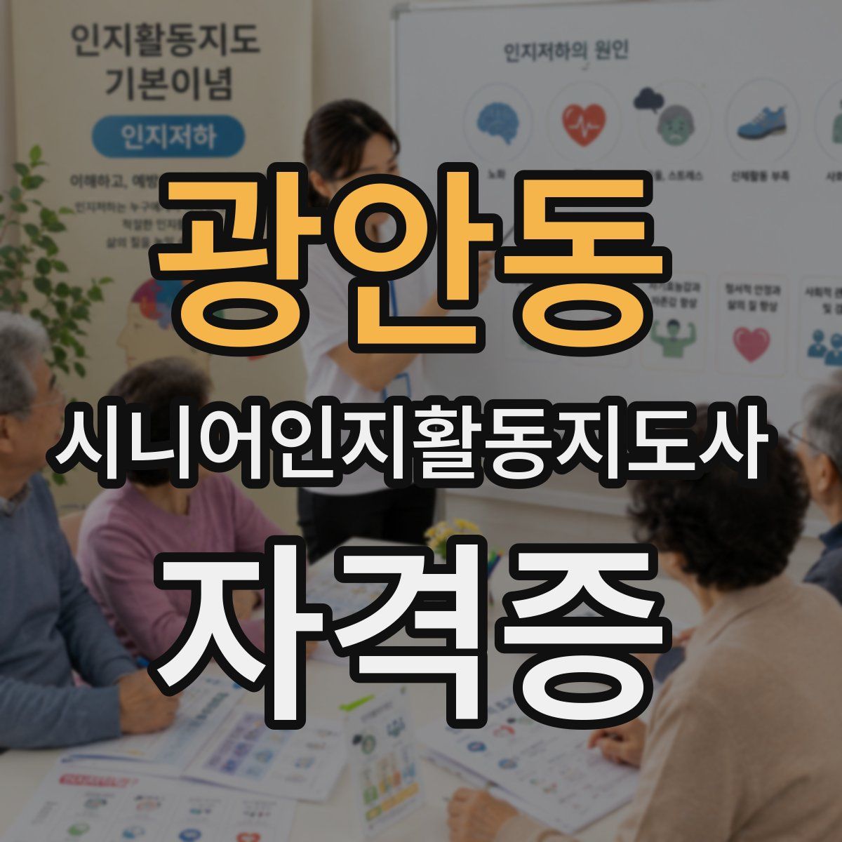 광안동 시니어인지활동지도사 자격증