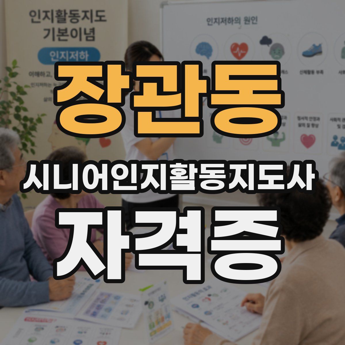 장관동 시니어인지활동지도사 자격증