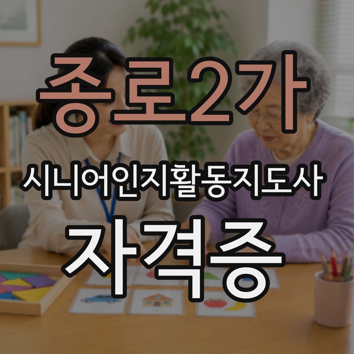 종로2가 시니어인지활동지도사 자격증
