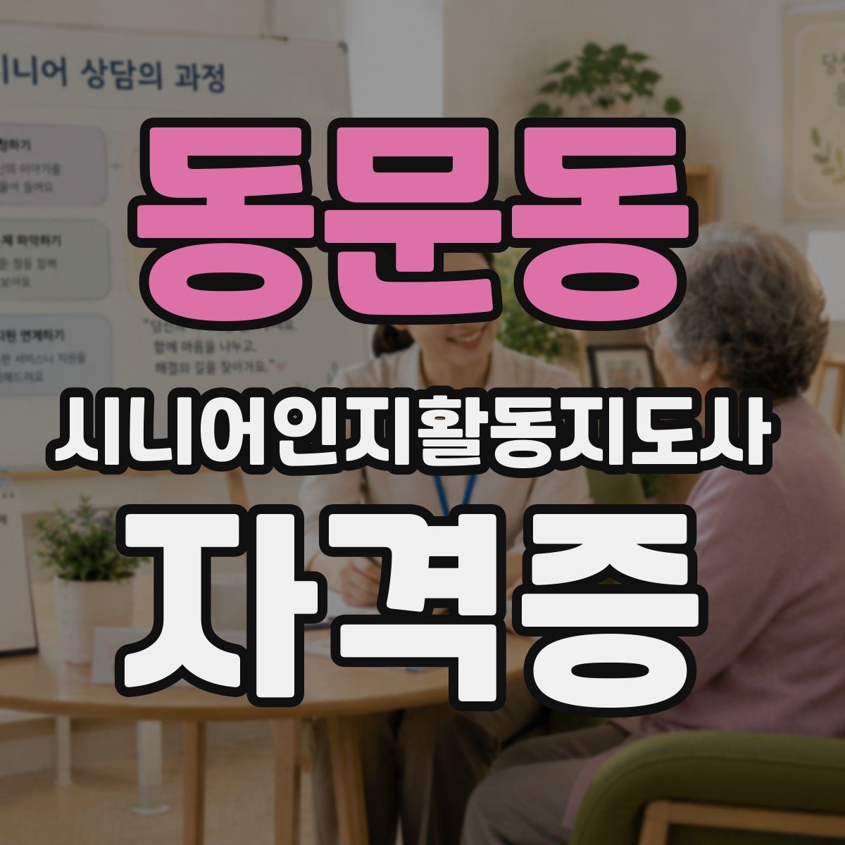 동문동 시니어인지활동지도사 자격증
