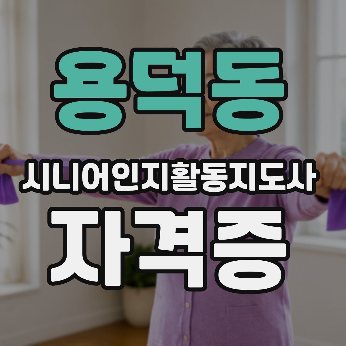 용덕동 시니어인지활동지도사 자격증